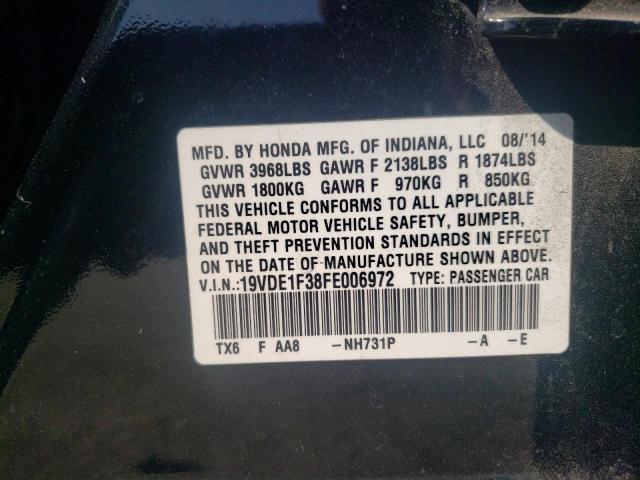 Photo 12 VIN: 19VDE1F38FE006972 - ACURA ILX 