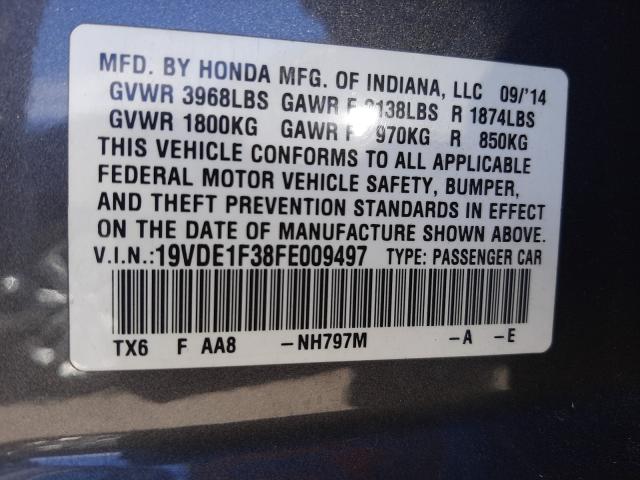 Photo 9 VIN: 19VDE1F38FE009497 - ACURA ILX 20 