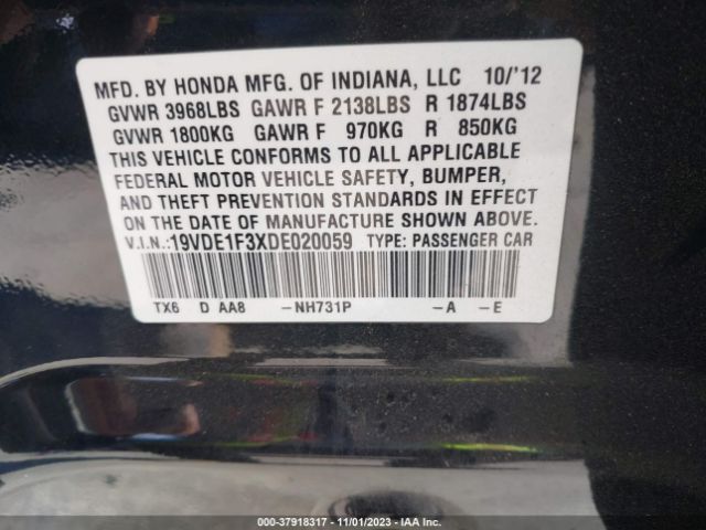 Photo 8 VIN: 19VDE1F3XDE020059 - ACURA ILX 