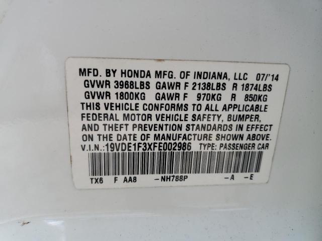 Photo 9 VIN: 19VDE1F3XFE002986 - ACURA ILX 20 