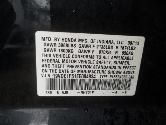 Photo 9 VIN: 19VDE1F51EE004934 - ACURA ILX 20 PRE 