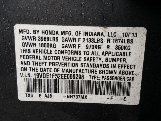 Photo 9 VIN: 19VDE1F52EE009298 - ACURA ILX 20 PRE 