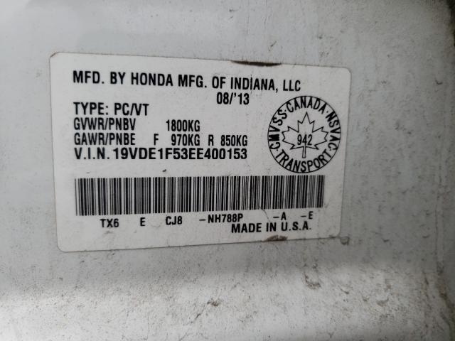 Photo 9 VIN: 19VDE1F53EE400153 - ACURA ILX 20 PRE 