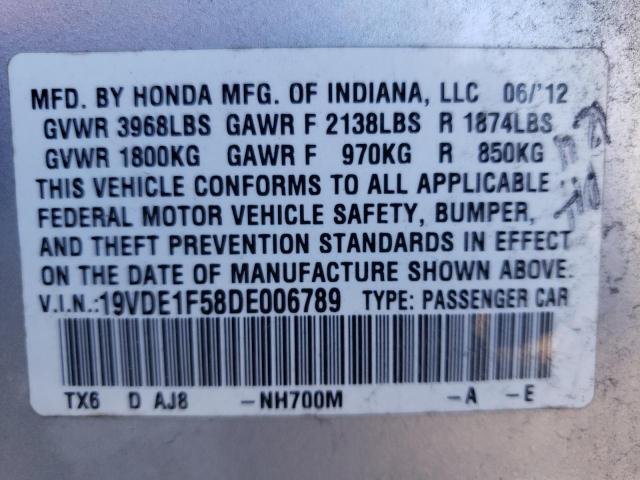 Photo 11 VIN: 19VDE1F58DE006789 - ACURA ILX 