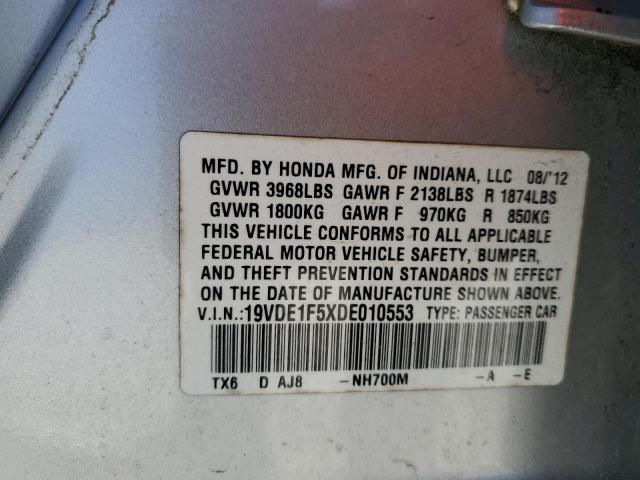 Photo 12 VIN: 19VDE1F5XDE010553 - ACURA ILX 