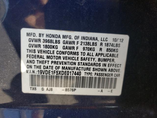 Photo 9 VIN: 19VDE1F5XDE017440 - ACURA ILX 20 PRE 