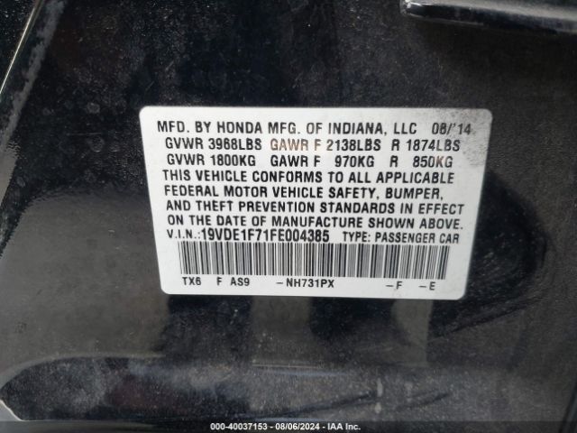 Photo 8 VIN: 19VDE1F71FE004385 - ACURA ILX 