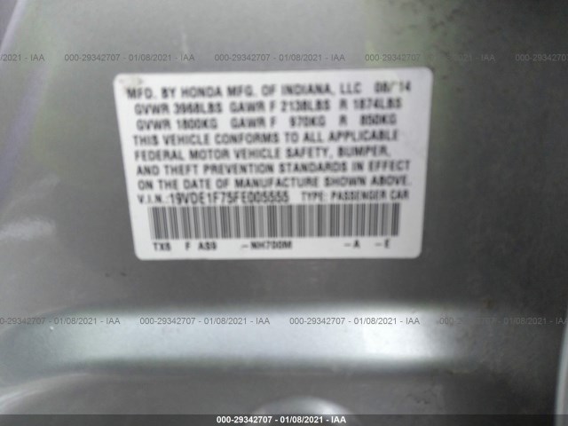 Photo 8 VIN: 19VDE1F75FE005555 - ACURA ILX 