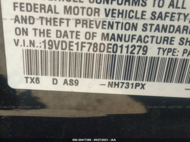 Photo 8 VIN: 19VDE1F78DE011279 - ACURA ILX 