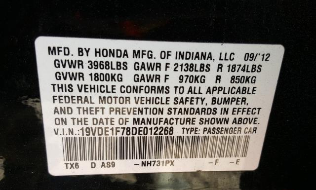 Photo 9 VIN: 19VDE1F78DE012268 - ACURA ILX 