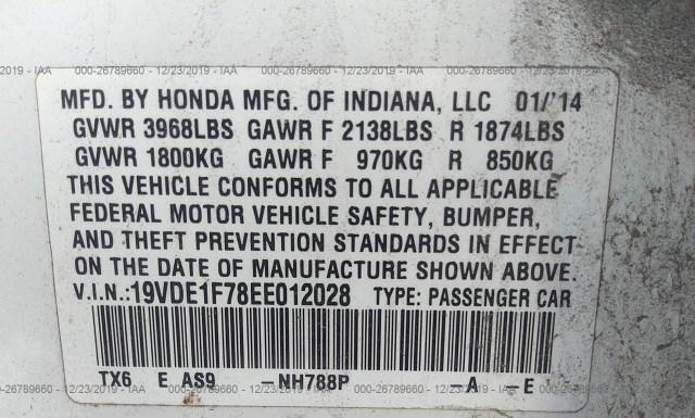 Photo 8 VIN: 19VDE1F78EE012028 - ACURA ILX 