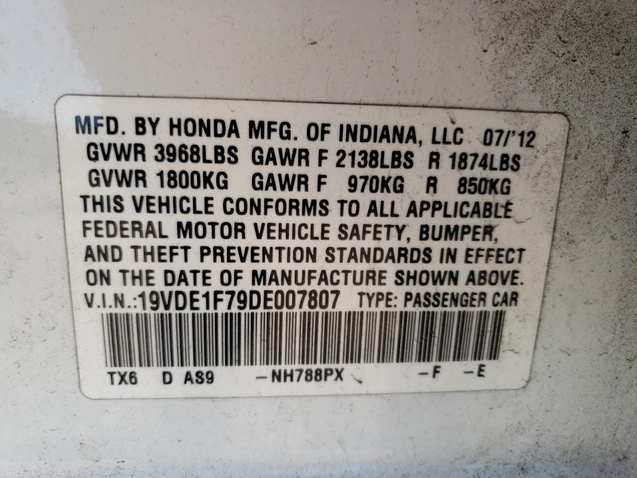 Photo 11 VIN: 19VDE1F79DE007807 - ACURA ILX 