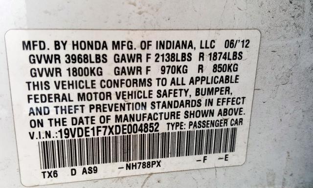 Photo 9 VIN: 19VDE1F7XDE004852 - ACURA ILX 