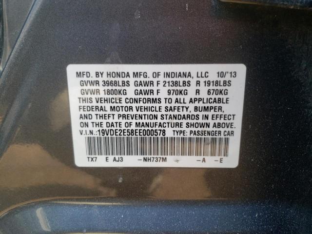 Photo 9 VIN: 19VDE2E58EE000578 - ACURA ILX 24 PRE 