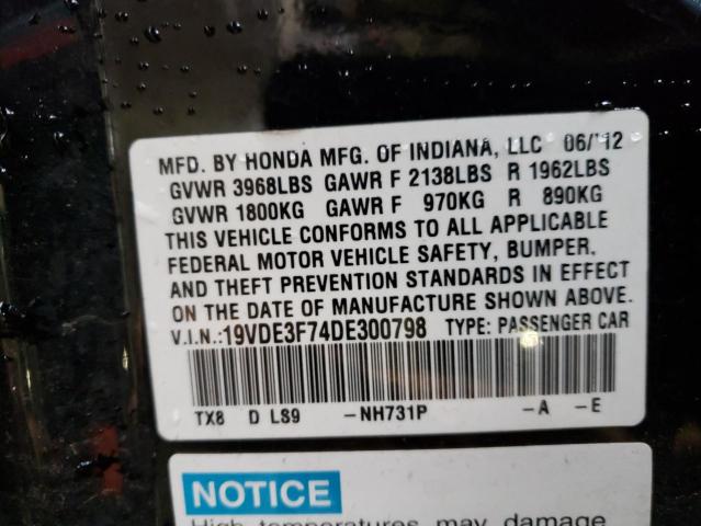 Photo 9 VIN: 19VDE3F74DE300798 - ACURA ILX HYBRID 