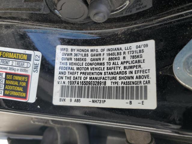 Photo 11 VIN: 19XFA16509E028918 - HONDA CIVIC LX 