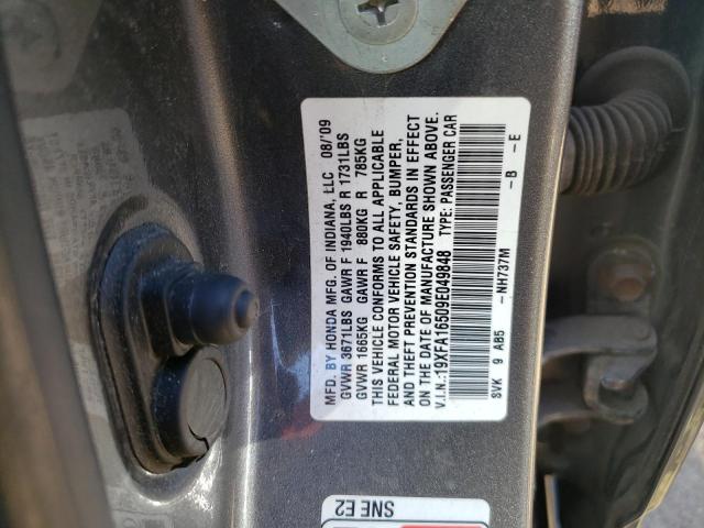 Photo 11 VIN: 19XFA16509E049848 - HONDA CIVIC LX 