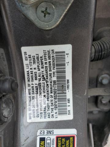 Photo 11 VIN: 19XFA16529E017399 - HONDA CIVIC 