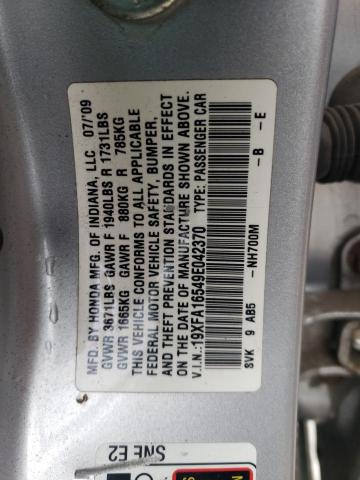 Photo 11 VIN: 19XFA16549E042370 - HONDA CIVIC 