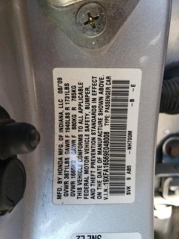 Photo 12 VIN: 19XFA16569E048008 - HONDA CIVIC 