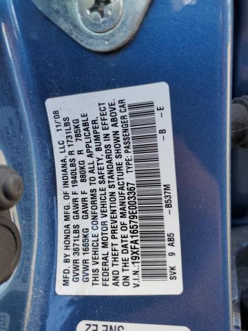 Photo 11 VIN: 19XFA16579E003367 - HONDA CIVIC 