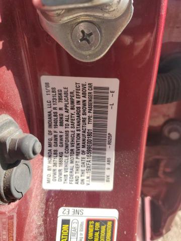 Photo 11 VIN: 19XFA16599E001801 - HONDA CIVIC LX 