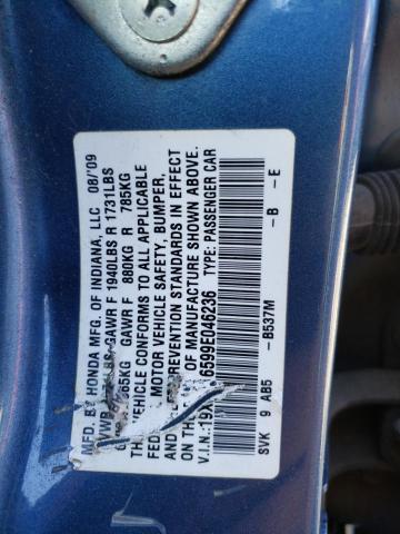 Photo 11 VIN: 19XFA16599E046236 - HONDA CIVIC 