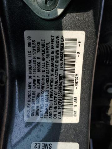 Photo 11 VIN: 19XFA16599E047807 - HONDA CIVIC LX 