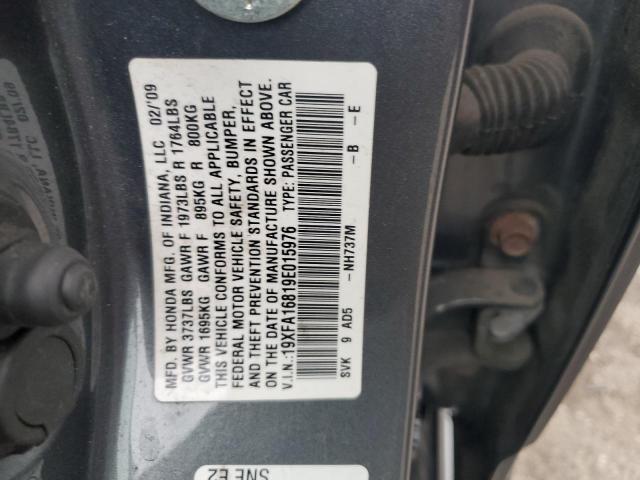 Photo 11 VIN: 19XFA16819E015976 - HONDA CIVIC 