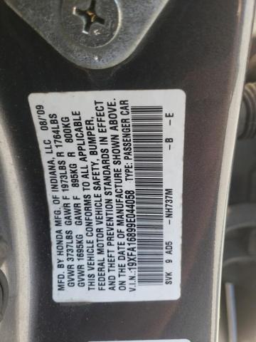 Photo 11 VIN: 19XFA16899E044058 - HONDA CIVIC 