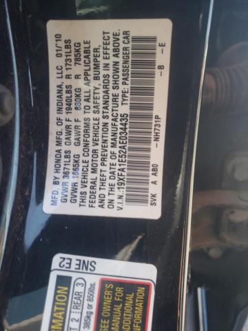 Photo 11 VIN: 19XFA1E52AE034435 - HONDA CIVIC LX 