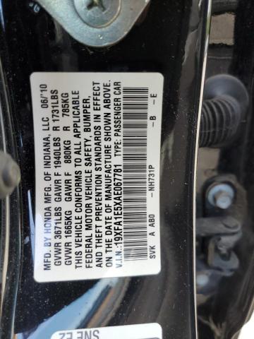 Photo 11 VIN: 19XFA1E5XAE067781 - HONDA CIVIC LX 