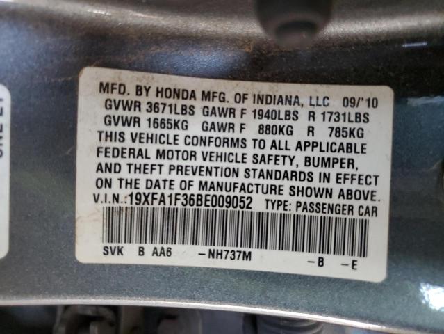 Photo 11 VIN: 19XFA1F36BE009052 - HONDA CIVIC VP 