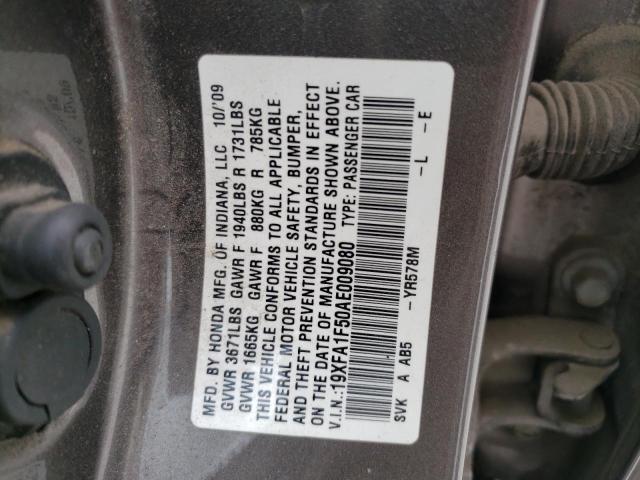 Photo 11 VIN: 19XFA1F50AE009080 - HONDA CIVIC 