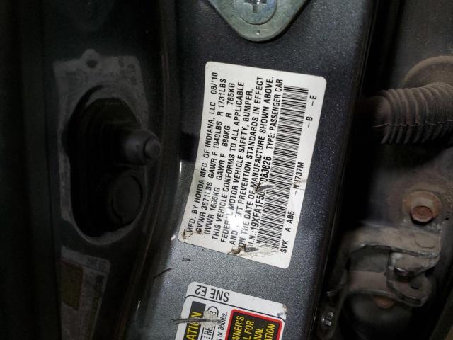 Photo 11 VIN: 19XFA1F50AE083826 - HONDA CIVIC 