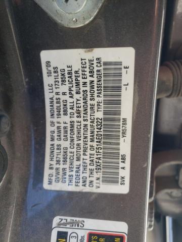 Photo 9 VIN: 19XFA1F51AE014322 - HONDA CIVIC LX 