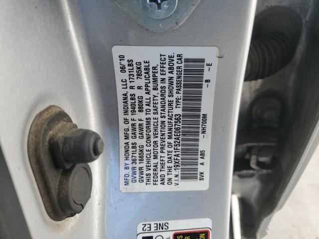 Photo 11 VIN: 19XFA1F52AE067563 - HONDA CIVIC 