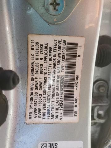 Photo 11 VIN: 19XFA1F52BE036024 - HONDA CIVIC 