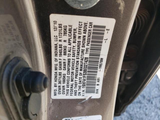 Photo 9 VIN: 19XFA1F53BE027428 - HONDA CIVIC LX 