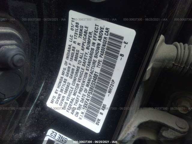 Photo 8 VIN: 19XFA1F53BE034881 - HONDA CIVIC SDN 