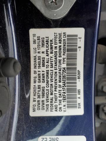 Photo 11 VIN: 19XFA1F54AE067354 - HONDA CIVIC 