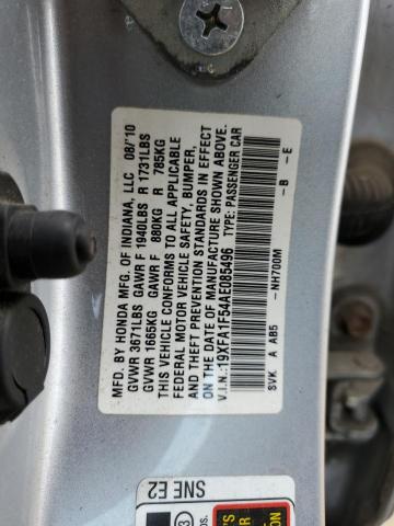 Photo 11 VIN: 19XFA1F54AE085496 - HONDA CIVIC LX 