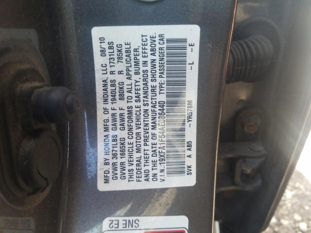 Photo 9 VIN: 19XFA1F54AE086440 - HONDA CIVIC LX 