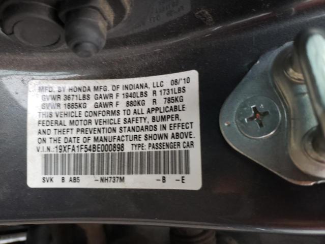 Photo 11 VIN: 19XFA1F54BE000898 - HONDA CIVIC LX 