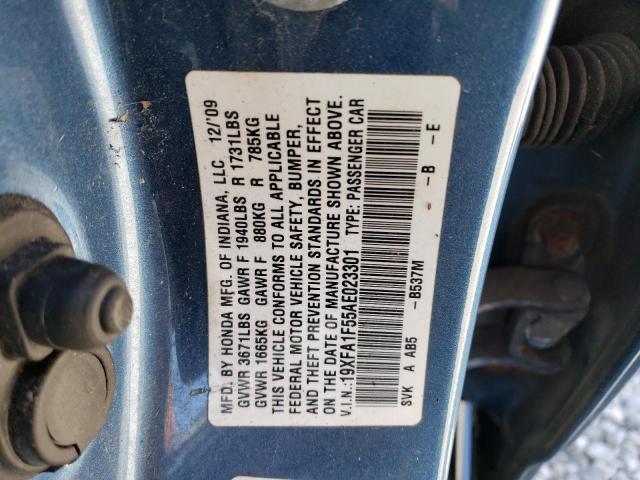 Photo 11 VIN: 19XFA1F55AE023301 - HONDA CIVIC LX 