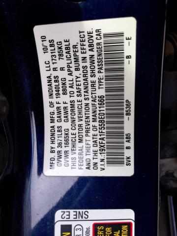 Photo 12 VIN: 19XFA1F55BE011666 - HONDA CIVIC LX 