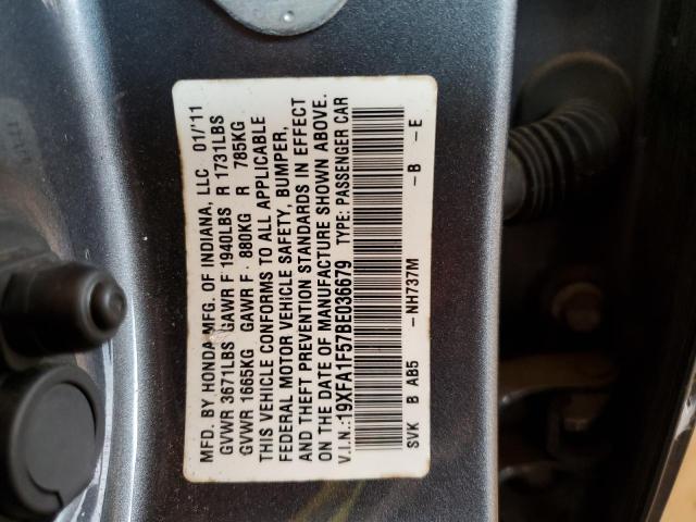 Photo 9 VIN: 19XFA1F57BE036679 - HONDA CIVIC LX 