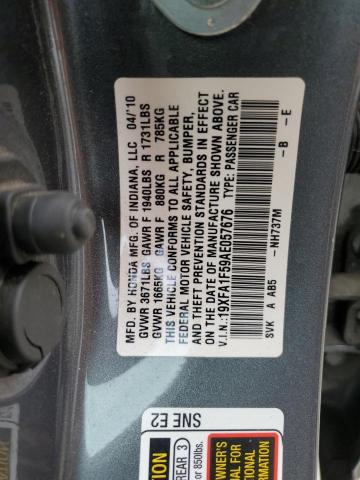 Photo 9 VIN: 19XFA1F59AE057676 - HONDA CIVIC LX 