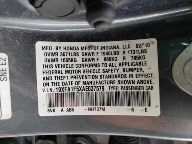 Photo 12 VIN: 19XFA1F5XAE037579 - HONDA CIVIC LX 