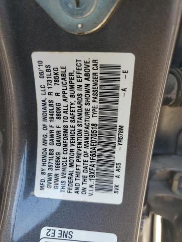 Photo 11 VIN: 19XFA1F60AE070518 - HONDA CIVIC 